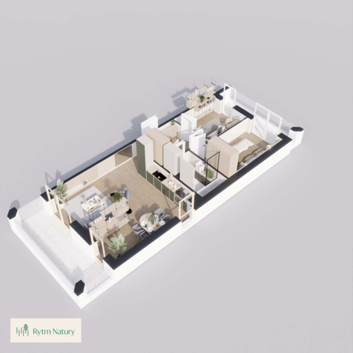 Wizualizacja dollhouse — mieszkanie B4M4