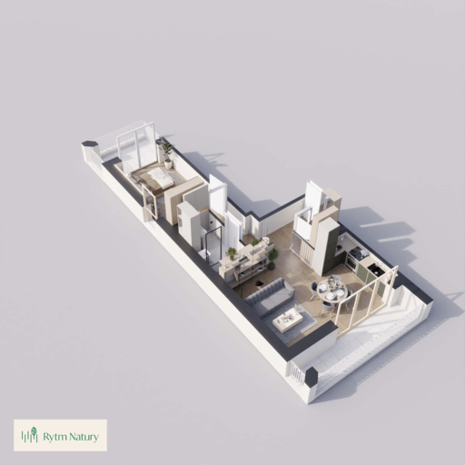 Wizualizacja dollhouse — mieszkanie B5M4